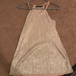 Gold metallic tank top